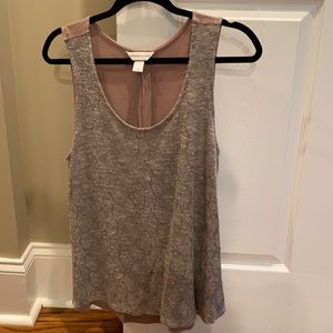 Christopher & Banks Size L sleeveless snakeskin print soft knit top